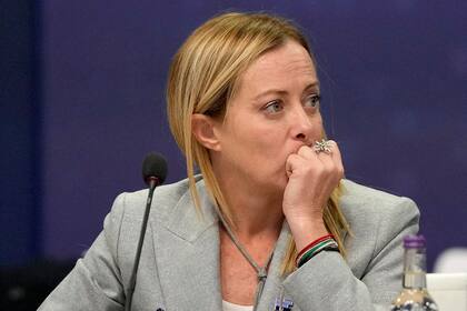 La primera ministra italiana, Giorgia Meloni. (AP Foto/Alastair Grant)