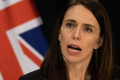 La primera ministra Jacinda Ardern, ayer en una conferencia de prensa