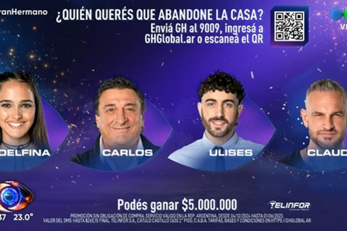 La primera placa de nominados en Gran Hermano 2025 para la gala de eliminación del lunes 9 de diciembre
