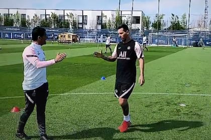 La primera práctica de Lionel Messi en PSG
