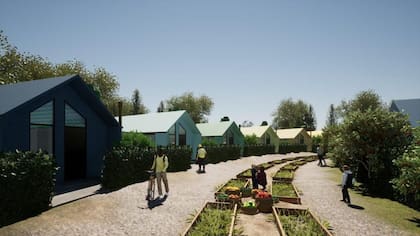 La primera urbanización de Akamasoa Argentina tendrá una forma circular, con huertas para el autoabastecimiento familiar de frutas y verduras frente a cada casa y un anfiteatro en el medio