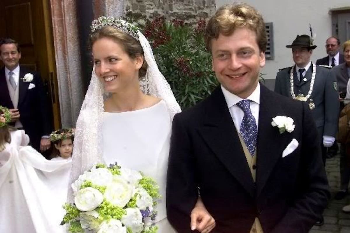 La princesa alemana Filippa Sayn-Wittgenstein-Sayn el día de su boda con el conde italiano Vittorio Mazzetti d’Albertis (Crédito: Pinterest)
