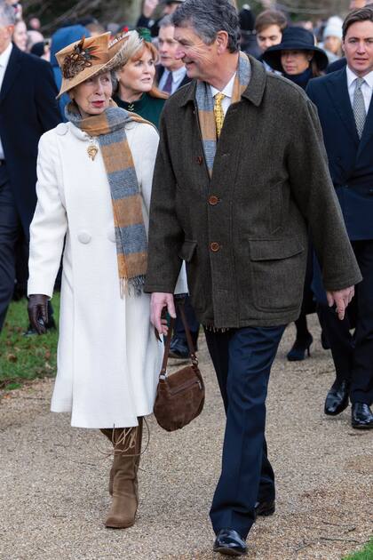 La princesa Ana con su marido, Timothy Laurence.