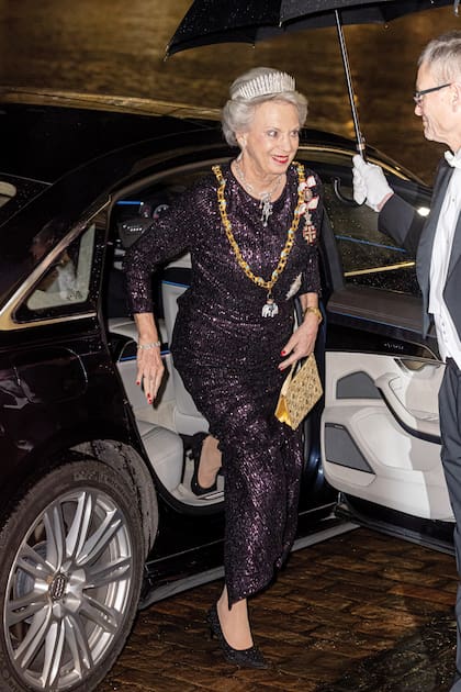 La princesa Benedicta de Dinamarca, hermana de la Reina, también estuvo en la primera recepción real del año.