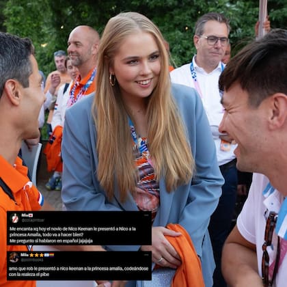 La princesa conversó animadamente con Nico Keenan y Rob Jetten (Foto: Instagram @jettenrob / X)