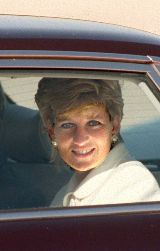La princesa Diana y una de sus primeras imágenes en la Argentina, el 23 de noviembre de 1995