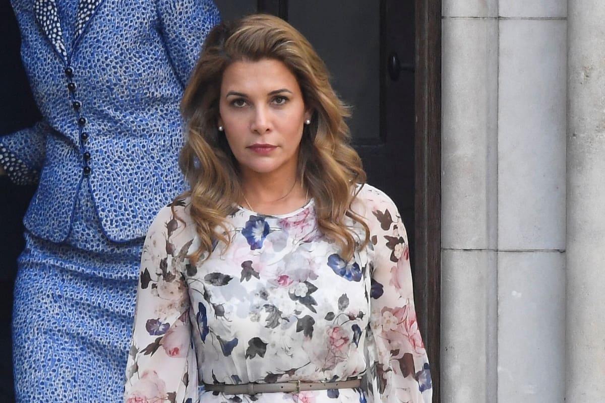 La princesa Haya, ayer, al dejar un tribunal en Londres