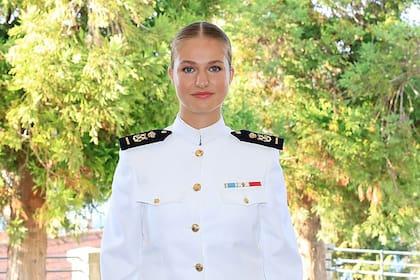La Princesa Leonor en la Escuela Naval Militar de Marín.