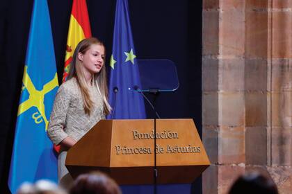 La princesa Leonor en uno de sus primeros deberes públicos en 2020