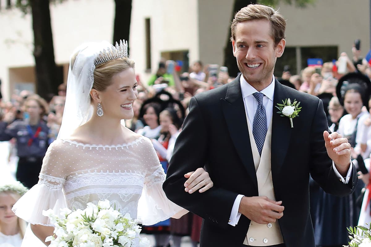 La princesa María Carolina en su boda con Leopoldo Maduro Vollmer