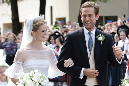 La princesa María Carolina en su boda con Leopoldo Maduro Vollmer