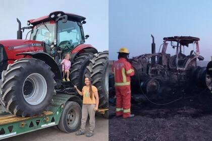 La productora Mariángeles Lovera compartió en redes sociales que se pudo comprar un nuevo tractor luego de que hace un mes se le quemó el que tenía
