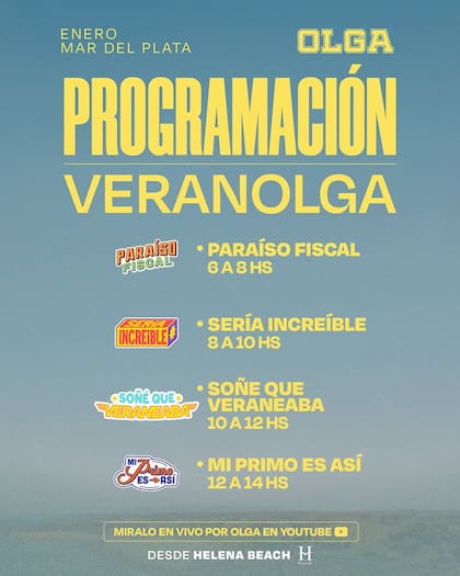 La programación veraniega de Olga, con la ausencia de Migue Granados