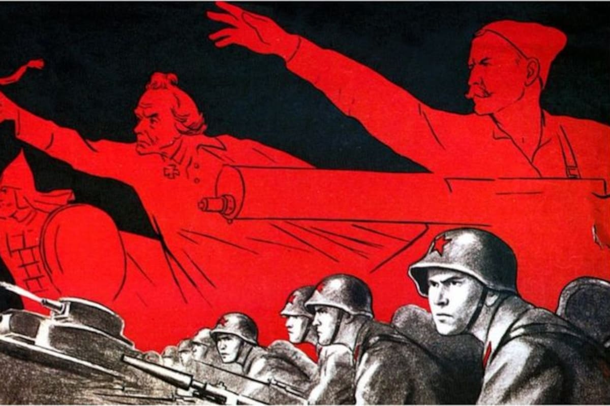 La propaganda fue clave en la Segunda Guerra Mundial. La soviética, como en este cartel, trató de mantener alta la moral en la resistencia a la invasión nazi.