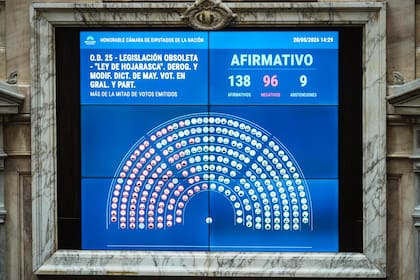 La propuesta impulsada por Sturzenegger contó con 138 avales, 96 rechazos y 9 abstenciones