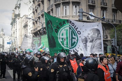 La protesta de ATE en Capital Humano