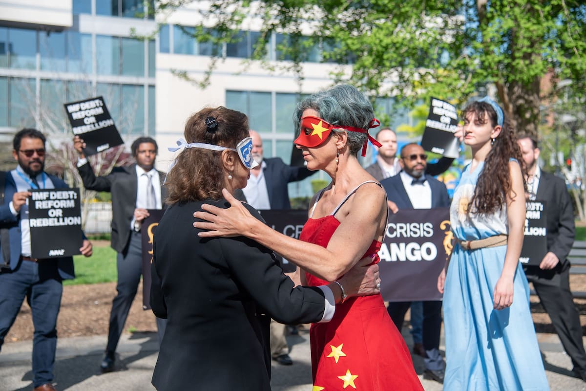 La protesta de Avaaz en Washington