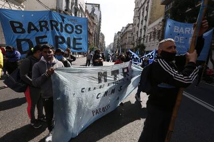 La protesta de hoy, sobre la avenida Callao
