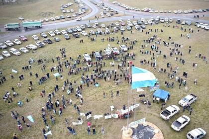 La protesta de productores en Guaminí