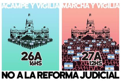 La protesta del 26A contra la reforma judicial también incluirá, desde esta noche, una vigilia en las calles que rodean al Congreso y, mañana a las 12, se realizará un abrazo simbólico al Parlamento