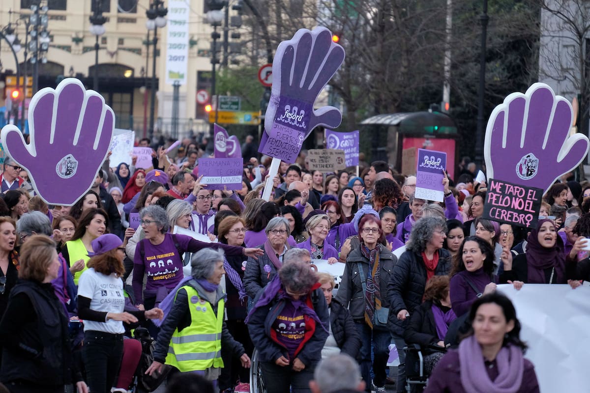 La protesta en Valencia