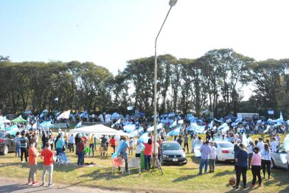 La protesta en la zona de Avellaneda, Santa Fe. Gentileza Reconquista Hoy