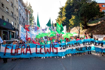 La protesta se concentró en Bariloche