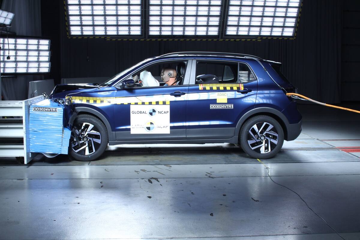 La prueba de choque del Volkswagen T-Cross que realizó Latin NCAP
