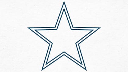 La prueba de dibujar en el espejo se hace con una estrella similar a esta, en la que la persona debe trazar una línea en el estrecho espacio entre los dos bordes de la estrella
