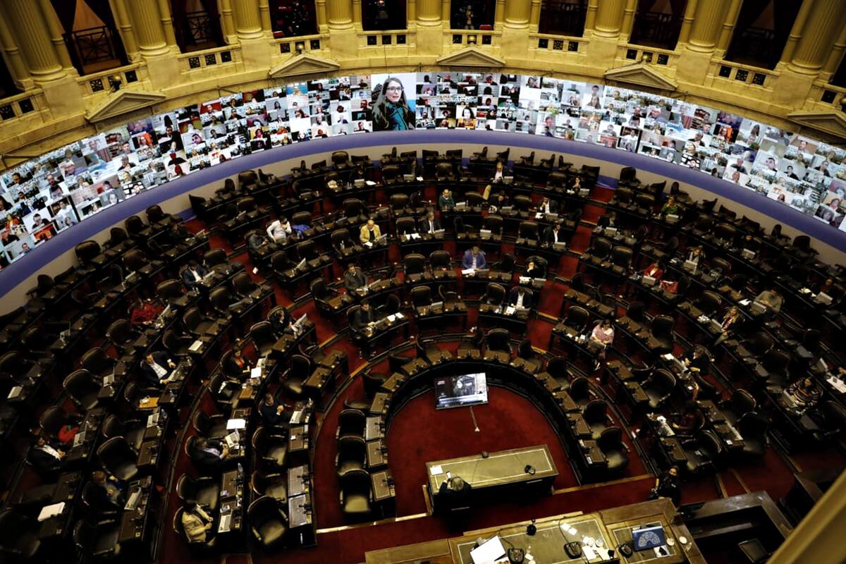 La prueba del sistema por teleconferencia en la Cámara de Diputados