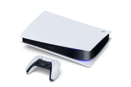 La PS5 acostada, en formato horizontal