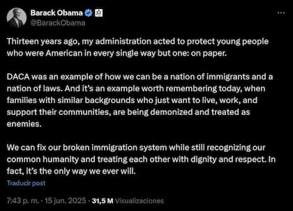 La publicación de Barack Obama