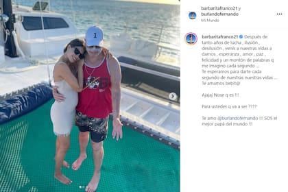 La publicación de Barby Franco después de anunciar su embarazo