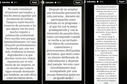 La publicación de Chloe Bello en Instagram