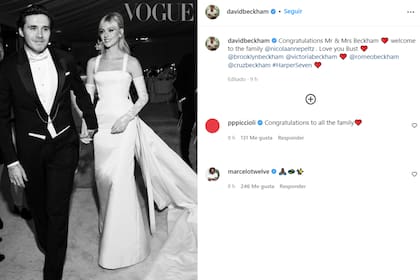 La publicación de David Beckham para Brooklyn y Nicola Peltz