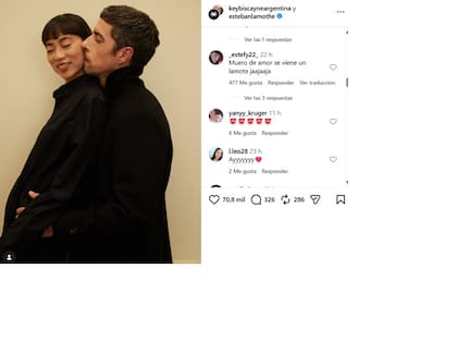 La publicación de Débora Nishimoto y Esteban Lamothe que despertó rumores de embarazo (Foto: Instagram/@estebanlamothe)