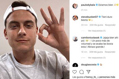 La publicación de Dybala, en su cuenta de Instagram