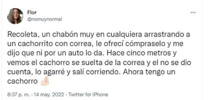 La publicación de Florencia que se hizo viral en Twitter