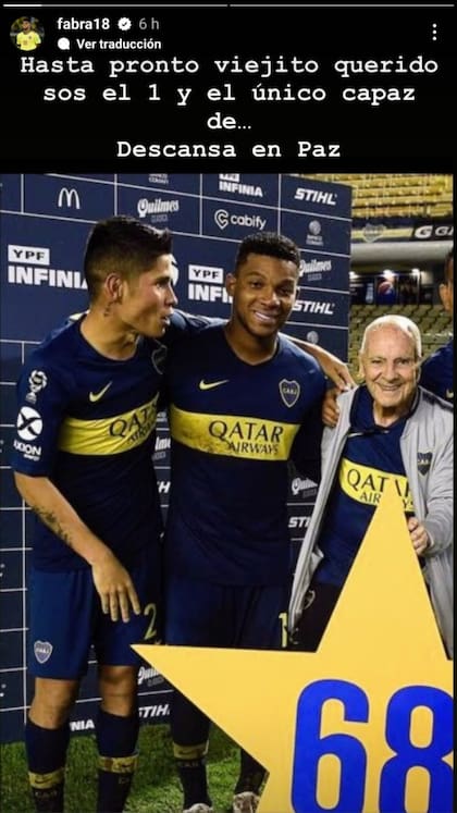 La publicación de Frank Fabra que despertó la polémica en el Mundo Boca