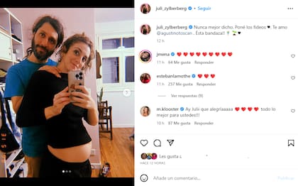 La publicación de Julieta Zylberberg y la tierna reacción de Esteban Lamothe ante su noticia de embarazo
