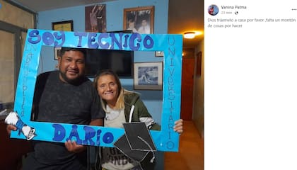 La publicación de la hermana del hombre desaparecido en Facebook
