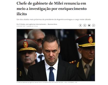 La publicación de O Globo