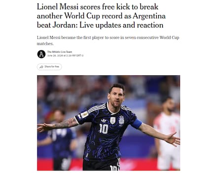 La publicación de The Athletic