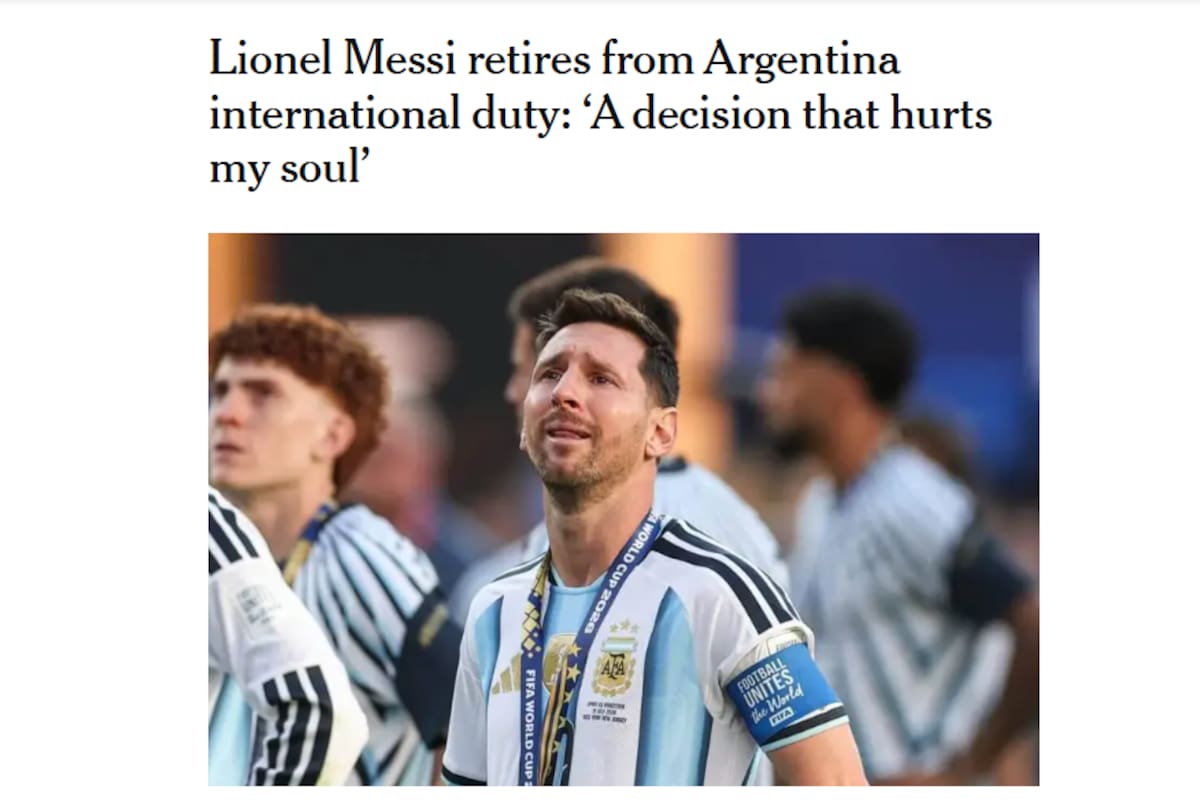 La publicación de The Athletic que anunció el retiro de Messi