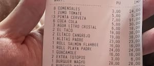 Se quejó por el precio de una cena y publicó el ticket en redes sociales, pero un detalle le jugó en contra: “Miserable”