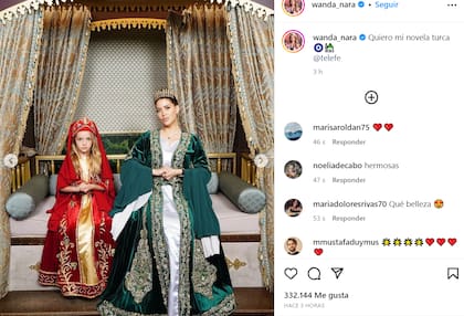 La publicación de Wanda Nara junto a su hija que causó furor en Instagram