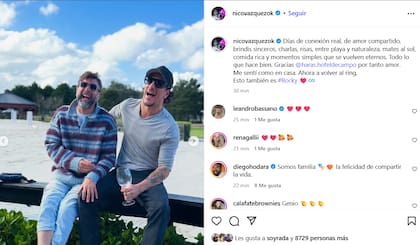 La publicación del actor fue furor en redes sociales (Foto: @nicovazquezok)