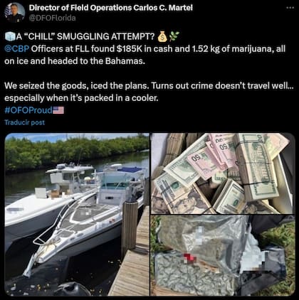 La publicación del director de Operaciones de Campo de la
CBP Miami/Tampa