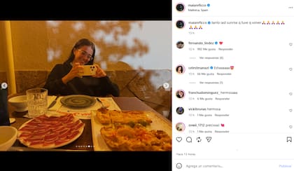 La publicación despertó especulaciones sobre el estado de su relación con el piloto de la Formula 1 (Foto: Instagram @maiareficco)