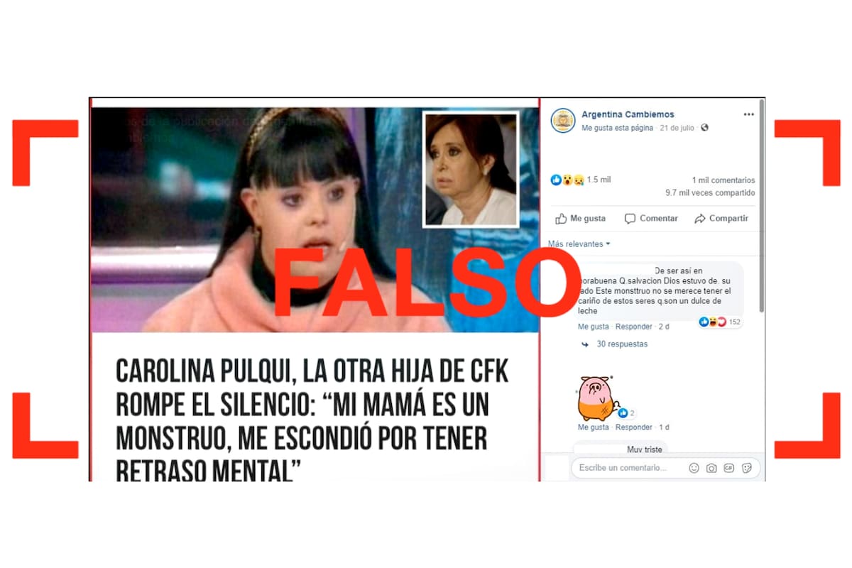 La publicación es falsa